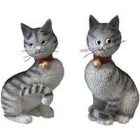 La mode responsable Statuettes et figurines Parastone Statuettes Les chats par Dubout - 2 figrines Gris