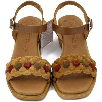 Raquel Perez Femme Chaussures, Sandales, Cuir-16918 Marron
