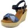 Chaussures Femme Sandales et Nu-pieds Raquel Perez Femme Chaussures, Sandales, Cuir et Textile, Plateau-17242 Bleu