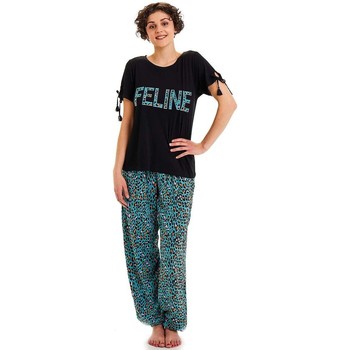 Pomm'poire Pyjama Féline Bleu