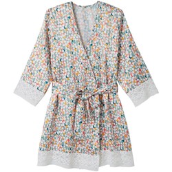 Vêtements Femme Pyjamas / Chemises de nuit Pomm'poire Kimono imprimé Meringue Blanc
