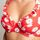 Vêtements Femme Maillots de bain 2 pièces Brigitte Bardot Haut de maillot à armatures rouge Floral Rouge