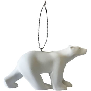 La mode responsable Décorations de noël Parastone Figurine ornement de sapin reproduction ours blanc Blanc