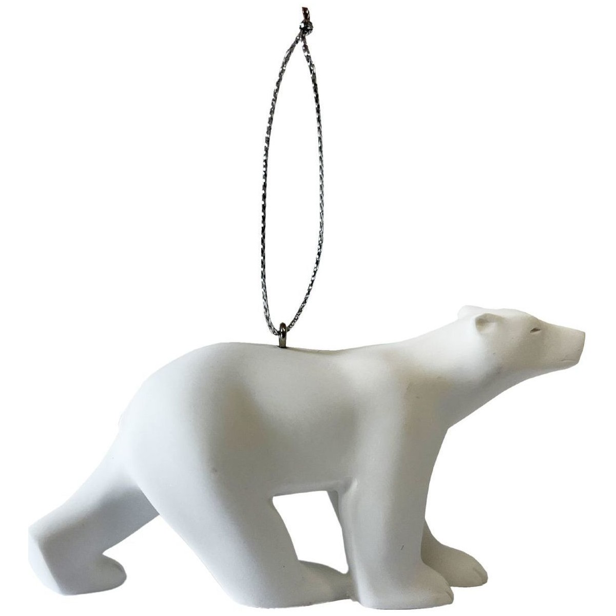 Maison & Déco Décorations de noël Parastone Figurine ornement de sapin reproduction ours blanc Blanc