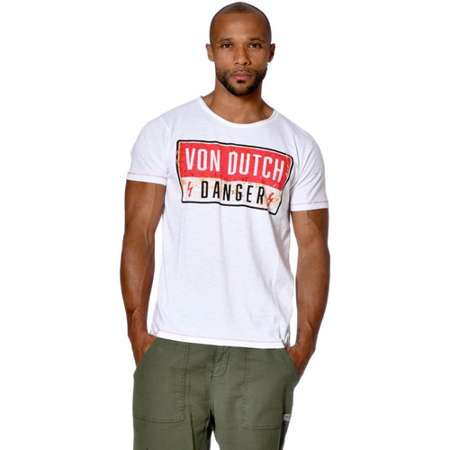 Vêtements Homme buy adidas originals adicolor big trefoil t shirt Von Dutch T-shirt Danger Blanc