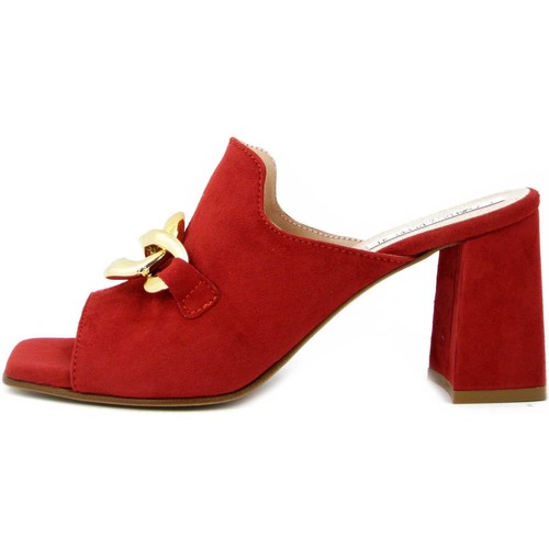 Chaussures Femme Sandales et Nu-pieds Osvaldo Pericoli Femme Chaussures, Mule Bijoux, Daim-22314 Rouge