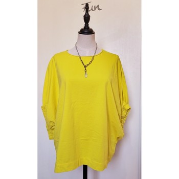 Vêtements Femme T-shirts Panda manches courtes Zara T-shirt oversize jaune Jaune