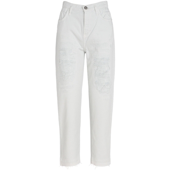 Vêtements Femme Jeans mom Pinko Jeans  Mom-Fit con strappi Blanc