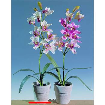 Maison & Déco Plantes artificielles Artificielles Grande orchidée artificielle en pot H 68 cm Rose-c 
