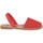 Chaussures Femme se mesure horizontalement à lendroit le plus fort RIA MENORCA ROJO NABUCK Rouge