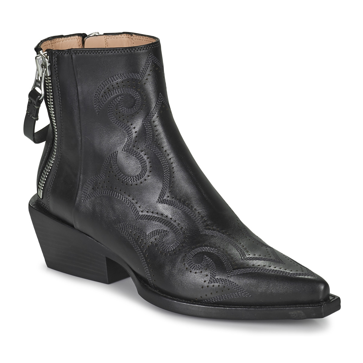 Chaussures Femme Boots Freelance CALAMITY 4 WEST DOUBLE ZIP BOOT TB0A2DGW015 Noir