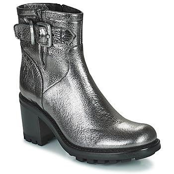 Chaussures Femme Bottines Freelance JUSTY 7 SMALL GERO BUCKLE Argent
