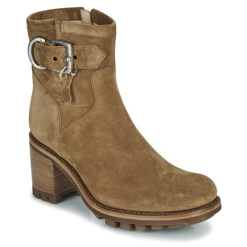 Chaussures Femme Bottines Freelance JUSTY 7 SMALL GERO BUCKLE Camel