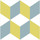 Maison & Déco Stickers Sud Trading 6 stickers à carreaux de ciment 15 x 15 cm Blanc