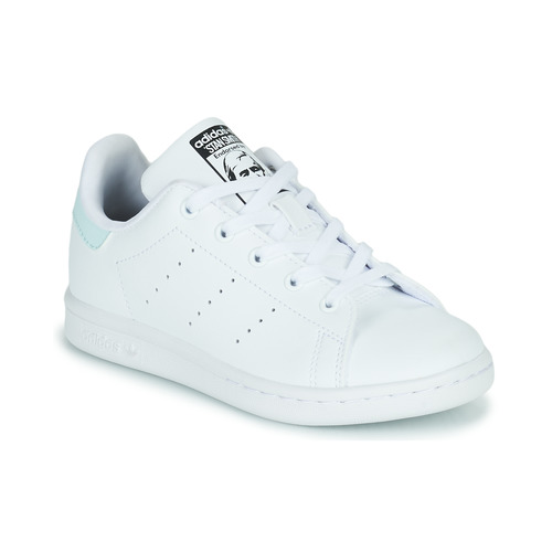 adidas Originals STAN SMITH C Blanc / Bleu - Livraison Gratuite | Spartoo !  - Chaussures Baskets basses Enfant 45,50 €