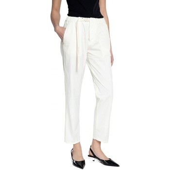 Jeans White Sand Pantalon Marylin avec cordon de serrage blanc