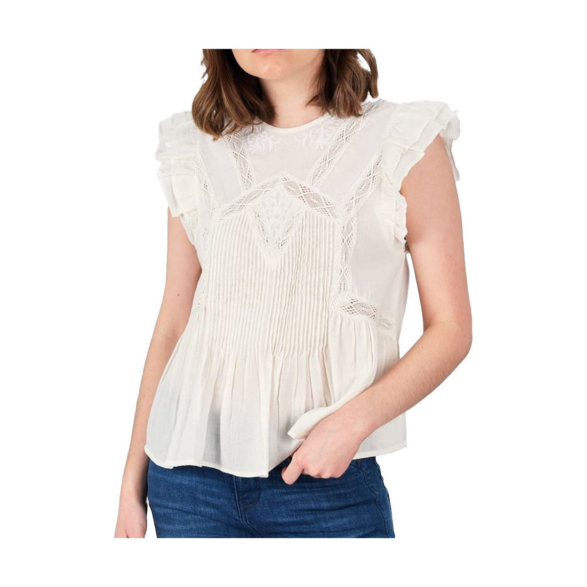 Vêtements Femme Tops / Blouses Deeluxe 02T407W Blanc