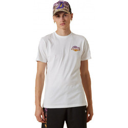 Vêtements T-shirts manches courtes New-Era Tee Shirt Lakers los Angeles 13083920 Blanc