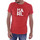 Vêtements Débardeurs / T-shirts sans manche Karl Lagerfeld Tee shirt Russell rouge  KL22MTS01 - S Rouge