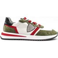 Chaussures Homme Baskets basses Philippe Model TYLU W015 - TROPEZ 2.1-MILITAIRE ROUGE Blanc