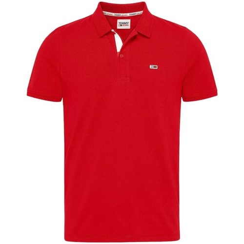 Vêtements Homme Dotted Collared Polo Shirt Tommy Jeans Polo Homme  Ref 56812 xnl Rouge Rouge