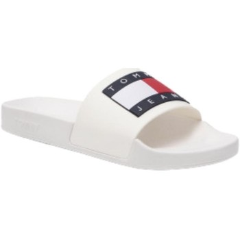 Chaussures Homme Claquettes Tommy Jeans Mules Homme  Ref 56798 ybl Ecru Blanc