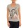 Vêtements Femme T-shirts manches courtes Vero Moda T-Shirt Rome Vlatka S/S EX5 Light Grey Mela/W Fiery Orange