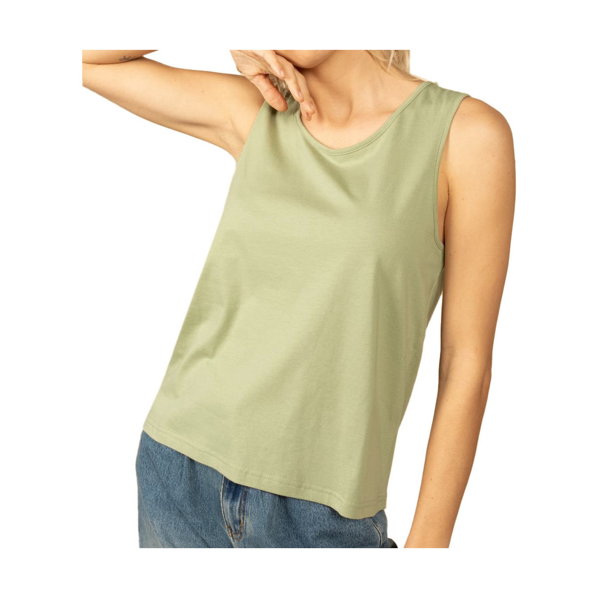 Vêtements Femme Débardeurs / T-shirts sans manche Deeluxe 02T165W Vert