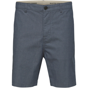 Vêtements Homme Elastic Shorts / Bermudas Selected Short coton biologique Bleu