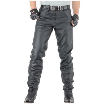 Vêtements Homme Pantalons Pallas Cuir Pantalon en cuir VACHETE ref_reg02700-noir Noir