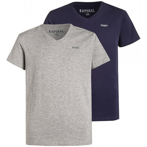 Vêtements Garçon Débardeurs / T-shirts sans manche Kaporal Pack de 2 T-Shirts garçon Grif navy/grey melanged Multicolore
