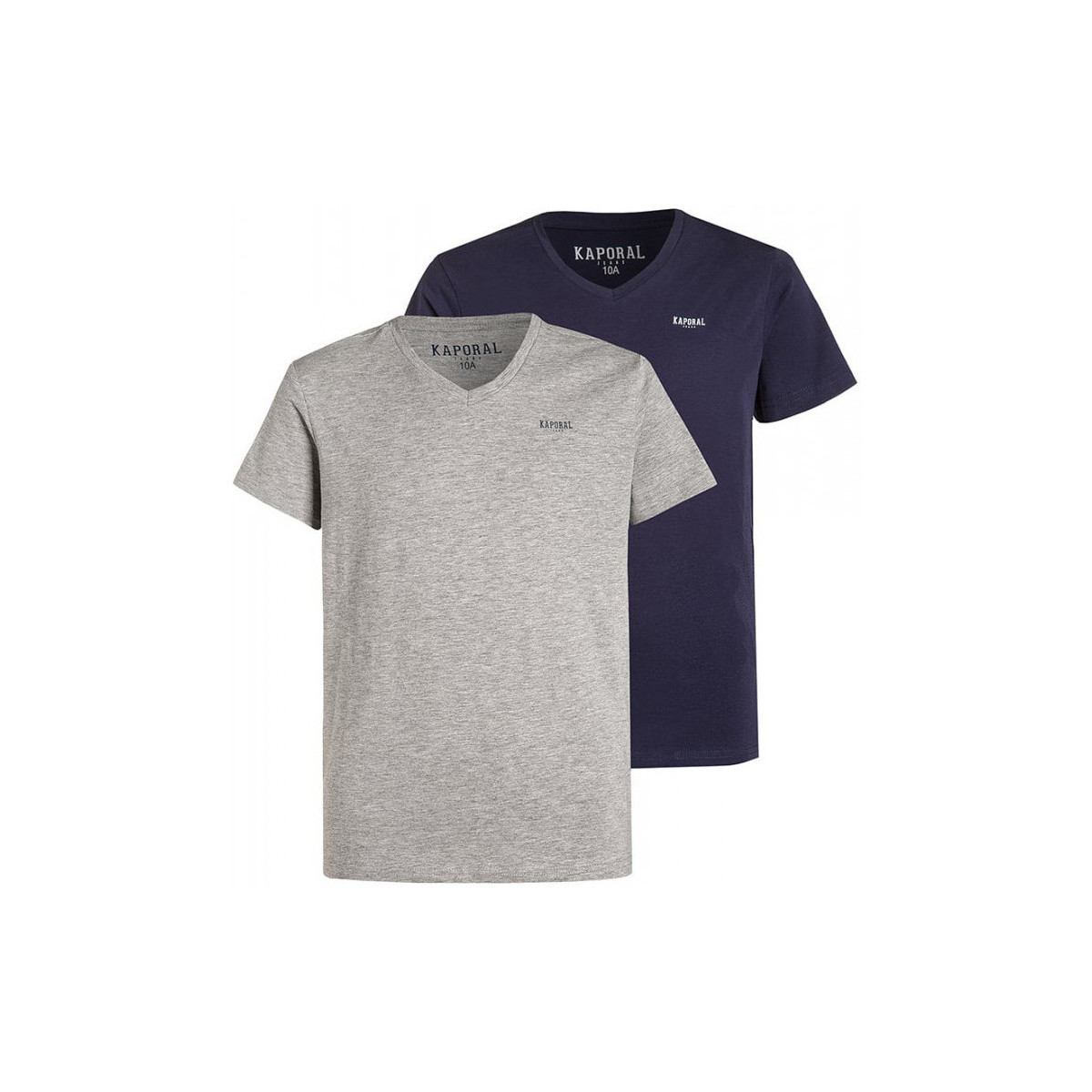 Vêtements Garçon Débardeurs / T-shirts sans manche Kaporal Pack de 2 T-Shirts garÃ§on Grif navy/grey melanged Multicolore