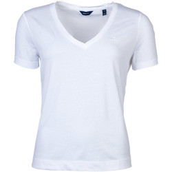 Vêtements Femme T-shirts manches courtes Gant Short-sleeved t-shirts Blanc