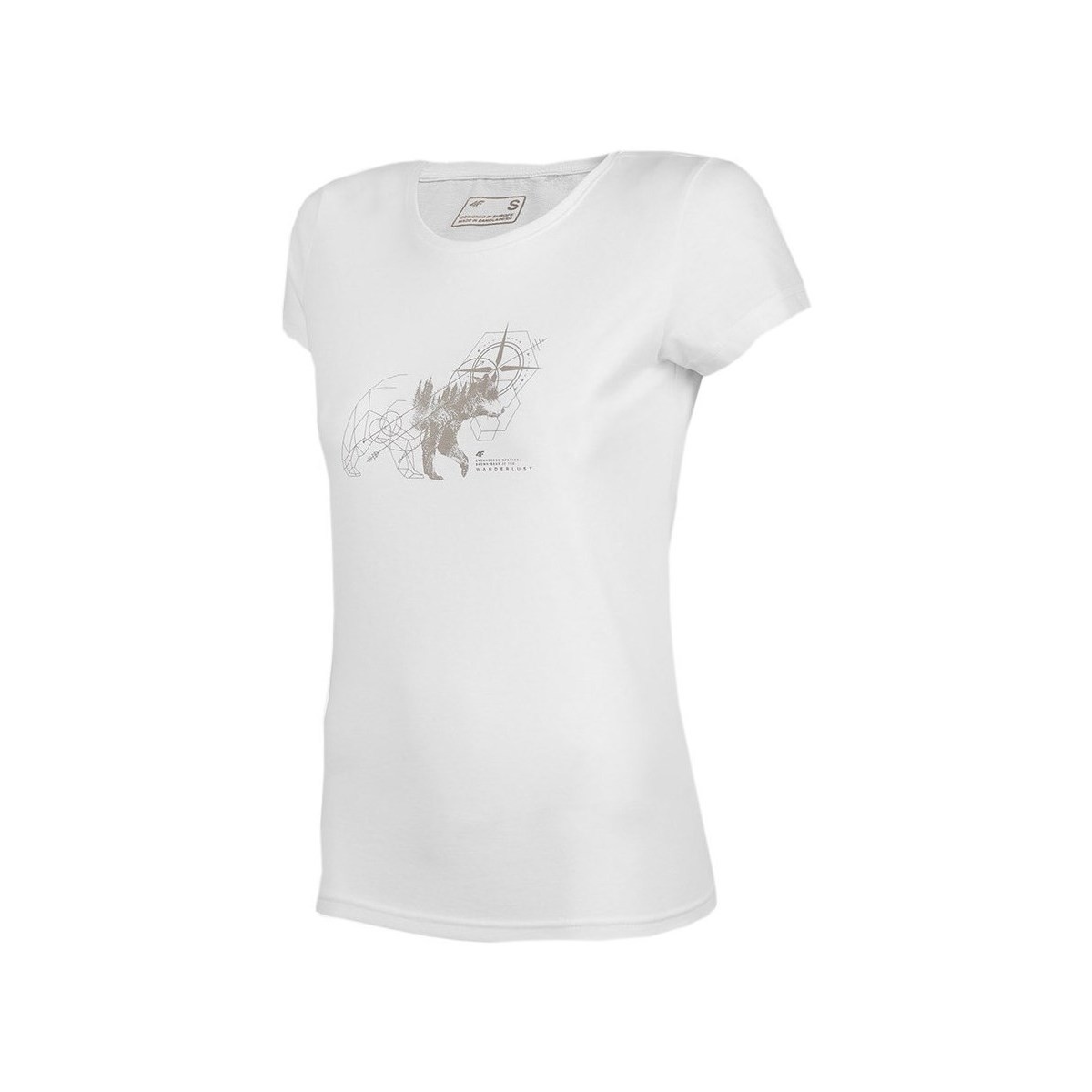 Vêtements Femme T-shirts manches courtes 4F TSD067 Blanc