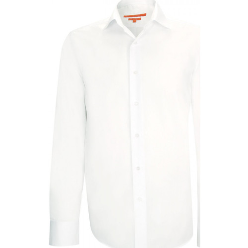 Vêtements Homme Chemises manches longues Stones and Boneser chemise premium basic-mode blanc Blanc