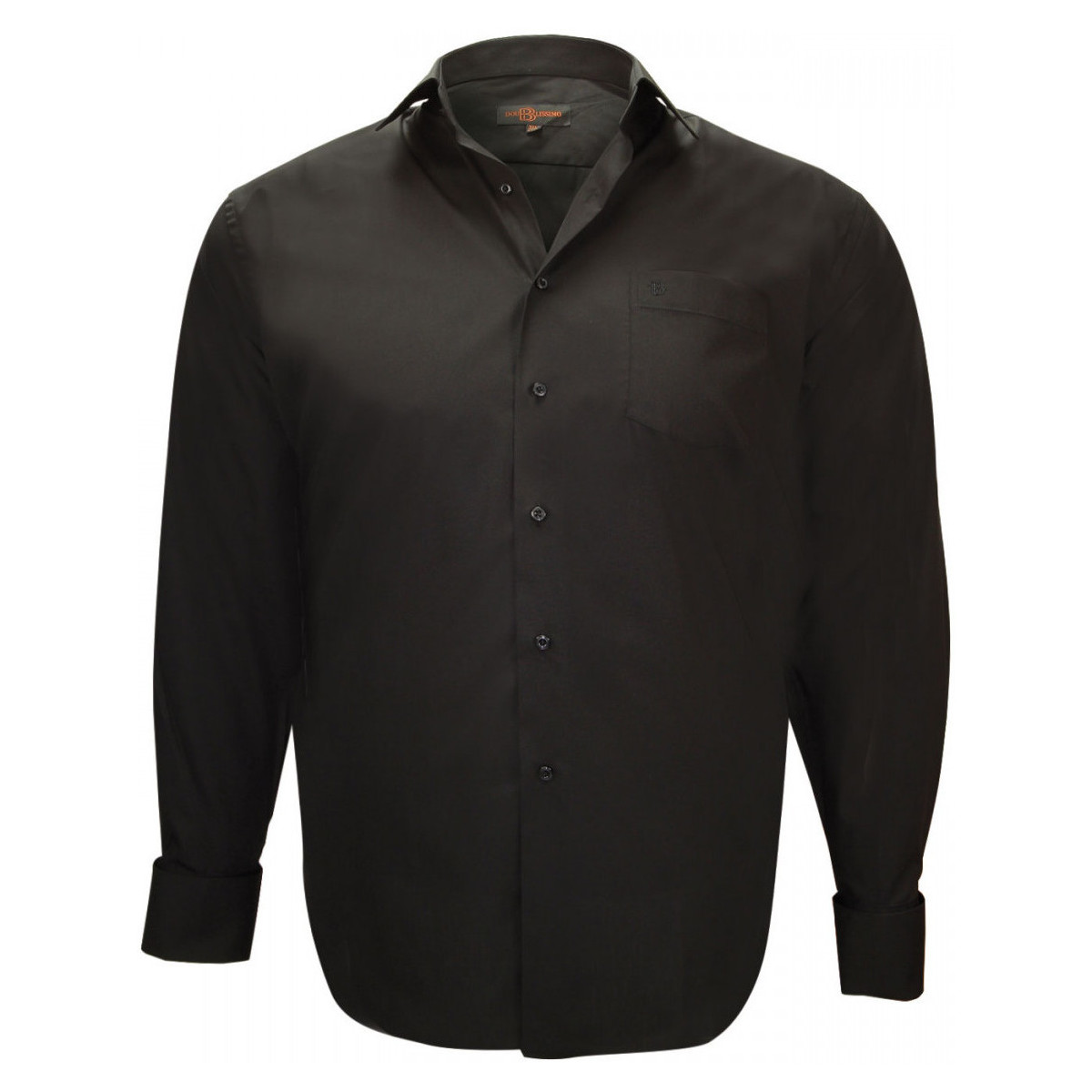 Vêtements Homme Chemises manches longues Doublissimo chemise premium mousquetaire noir Noir