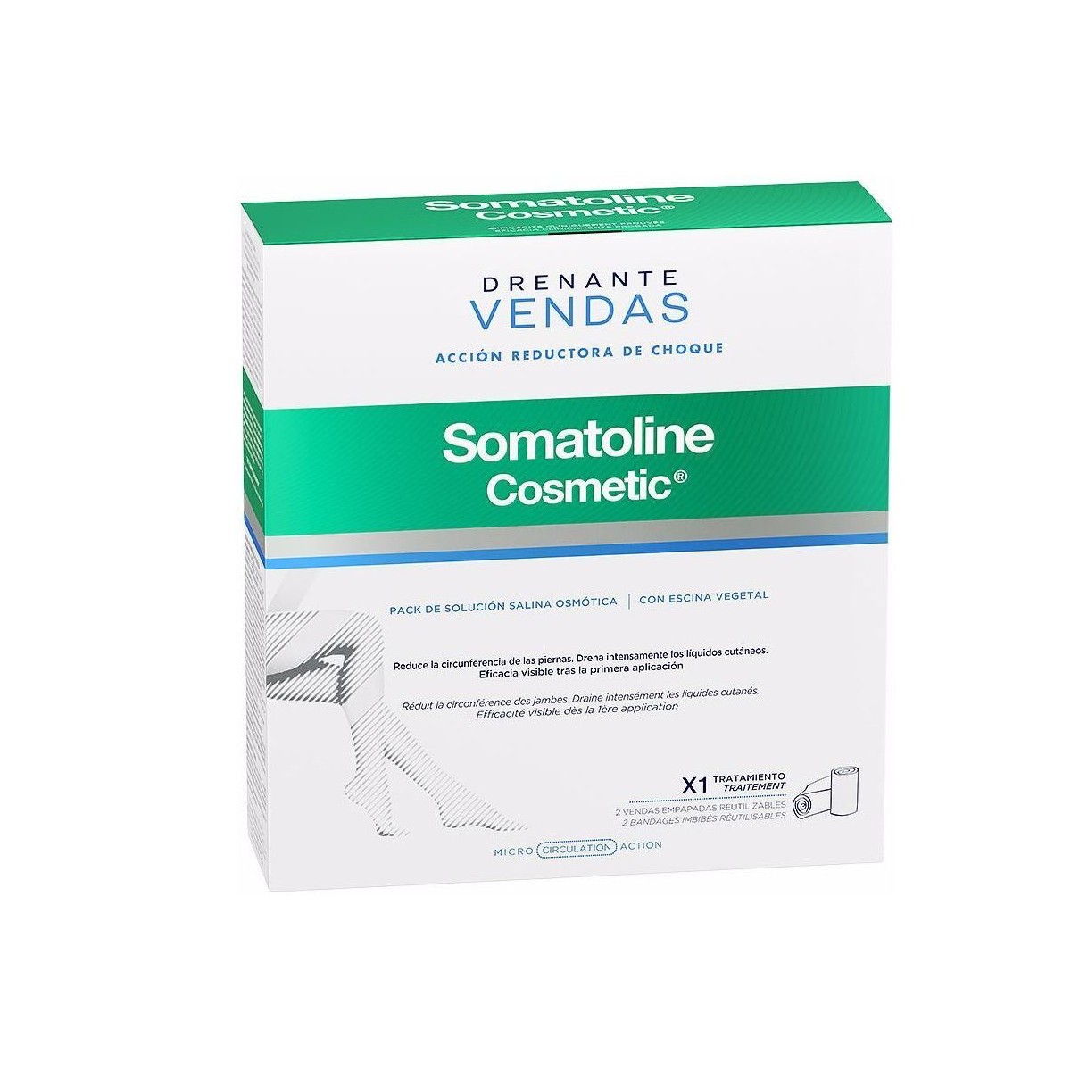 Beauté Soins minceur Somatoline Cosmetic Drenante Vendas Kit Completo Acción Reductora Choque 