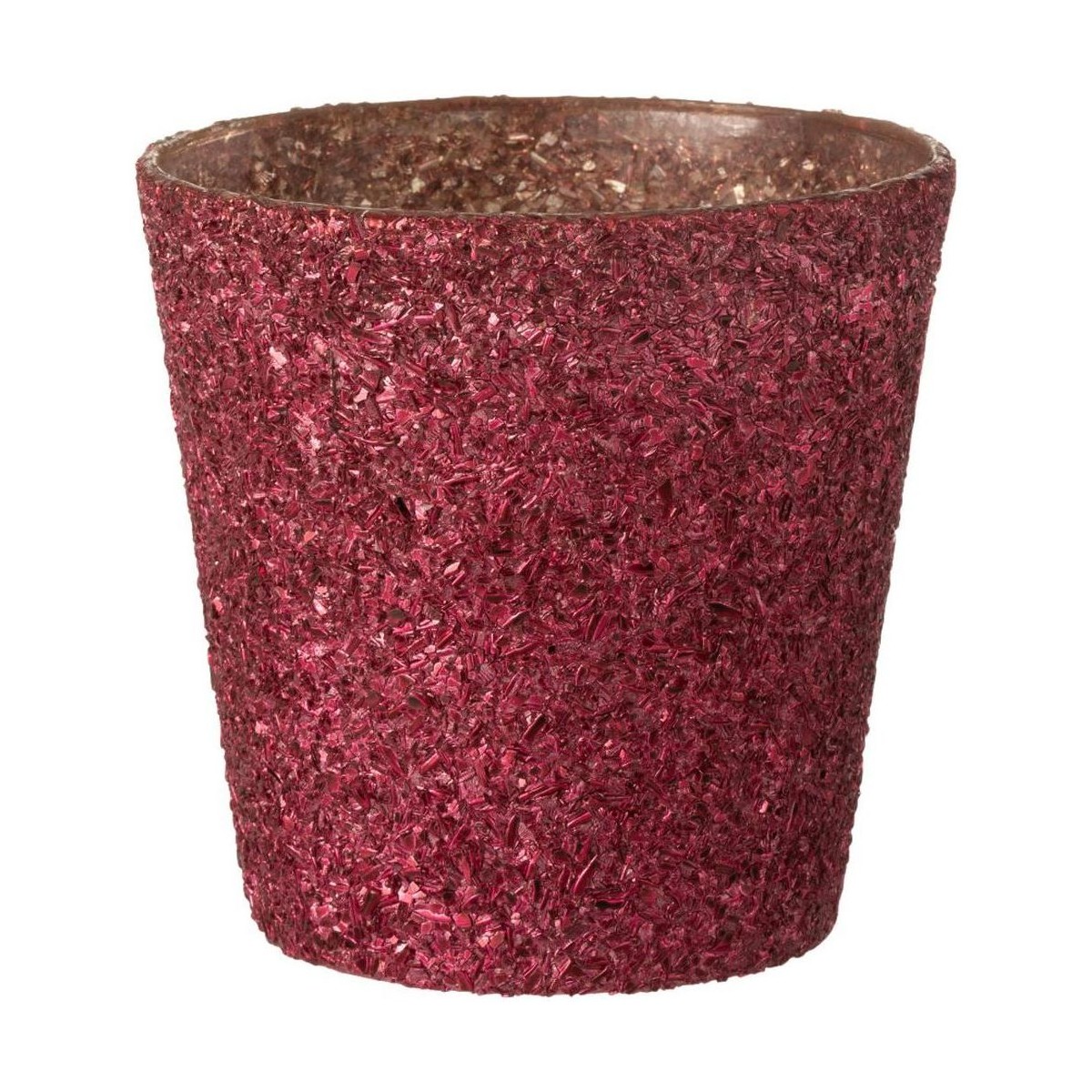 Maison & Déco Vases / caches pots d'intérieur Jolipa Petit pot pour Fleur en verre Rose pailleté Rose