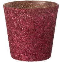 Voir toutes les ventes privées Vases / caches pots d'intérieur Jolipa Pot pour Fleur en verre Rose pailleté Rose