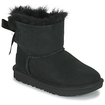 Chaussures Fille Boots UGG K MINI BAILEY BOW II Noir