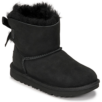 Chaussures Fille Boots UGG K MINI BAILEY BOW II Noir