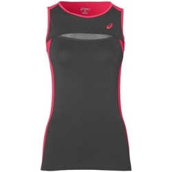Vêtements Femme T-shirts manches courtes Asics Club Tank 0779 Rouge, Noir