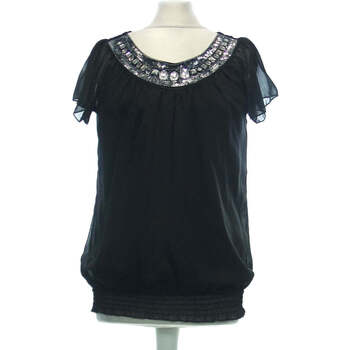 Vêtements Femme T-shirts & Polos Texto top manches courtes  36 - T1 - S Noir Noir