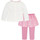 Vêtements Fille Ensembles enfant Mayoral Ensemble jupe legging t shirt grigio Rose Pastel Rose