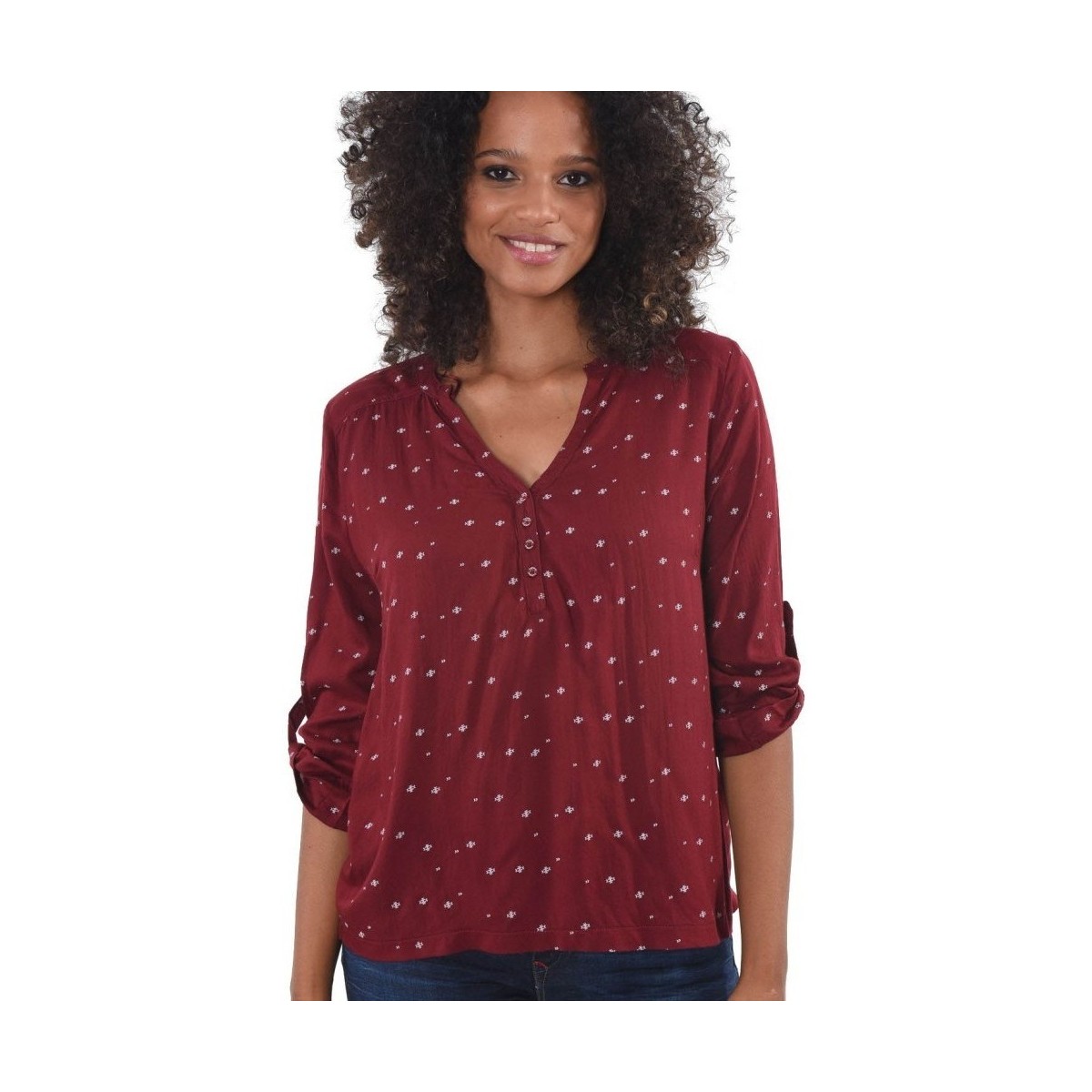 Vêtements Femme Chemises / Chemisiers Kaporal Chemisier Biba Bordeaux Rouge