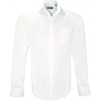 Vêtements Homme Chemises manches longues Emporio Balzani chemise en popeline palazzo blanc Blanc