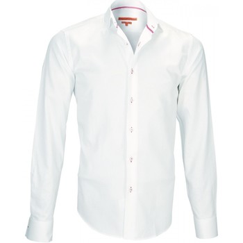 Vêtements Homme Chemises manches longues Andrew Mc Allister chemise petit col streeter blanc Blanc