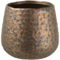 Maison & Déco Vases / caches pots d'intérieur Jolipa Cache pot en céramique cuivrée 14.5 cm Marron