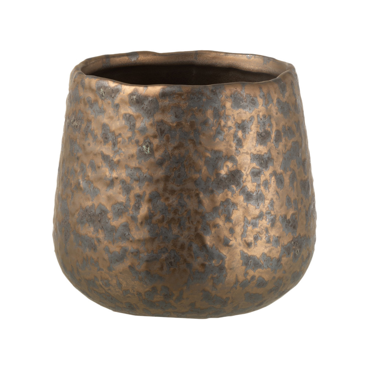 Maison & Déco Vases / caches pots d'intérieur Jolipa Cache-pot en céramique cuivrée 13 cm Marron