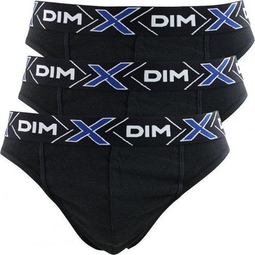 Sous-vêtements Homme Slips DIM Lot de 3 Slips Homme Coton X-TEMP Noir Noir Noir